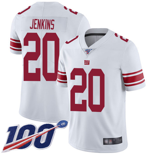 Men New York Giants #20 Janoris Jenkins White Vapor Untouchable Limited Player 100th Season Football NFL Jersey